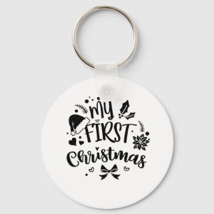 Baby's First Christmas Matching Family Key Ring