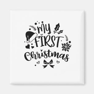 Baby's First Christmas Matching Family Magnet