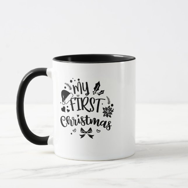 Baby's First Christmas Matching Family  Mug (Left)