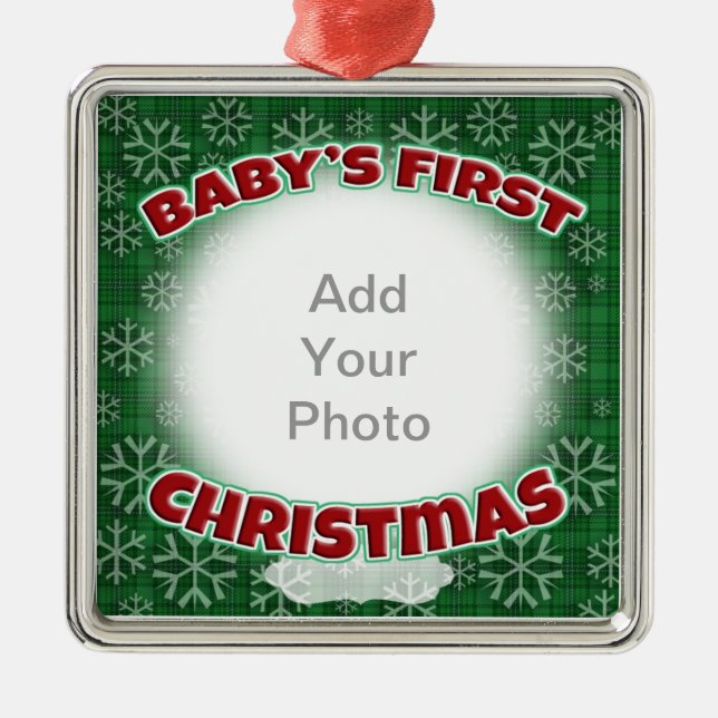 Baby's First Christmas Metal Tree Decoration (Front)