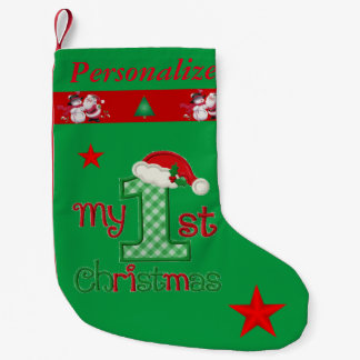 Baby's First Christmas - name customised - Small Christmas Stocking
