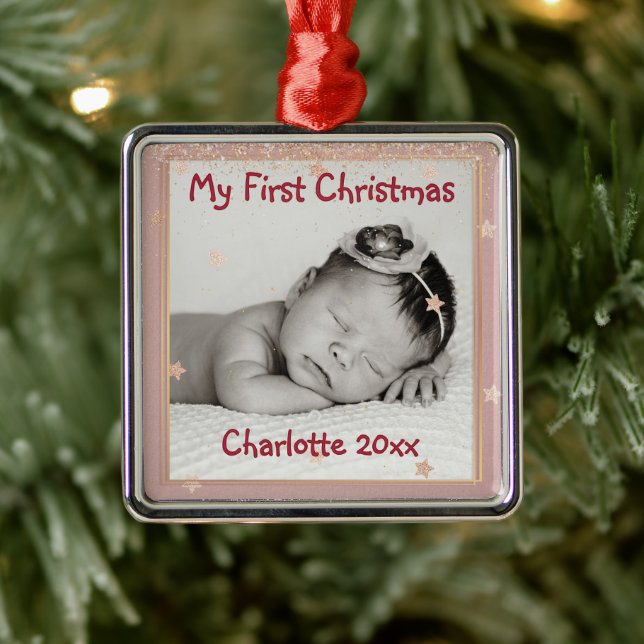 Baby's First Christmas, Name, Metal Tree Decoration (Tree)