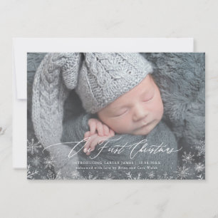 Baby's First Christmas Newborn Holiday Card