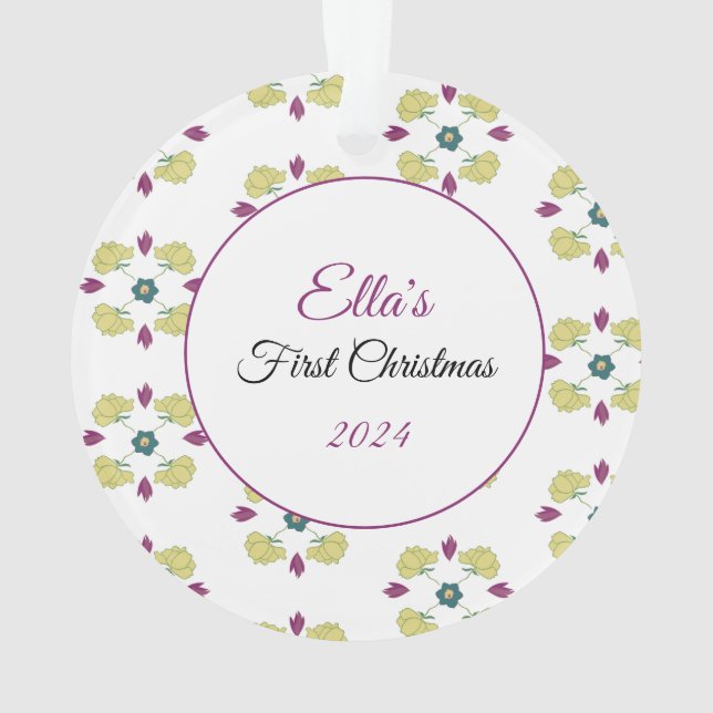 Baby's First Christmas Ornament (Back)