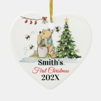Baby's First Christmas Ornament | Bear & Bees Cust