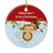 Baby's First Christmas Ornament Boy Santa Monkey