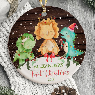Baby's First Christmas Ornament Dinosaur