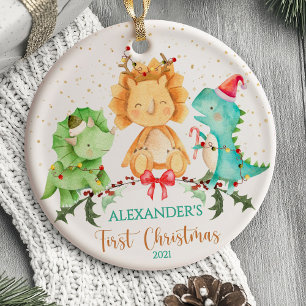 Baby's First Christmas Ornament Dinosaur