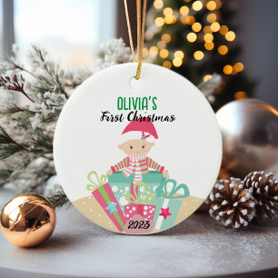 🎄Baby's First Christmas Ornament Girl Design