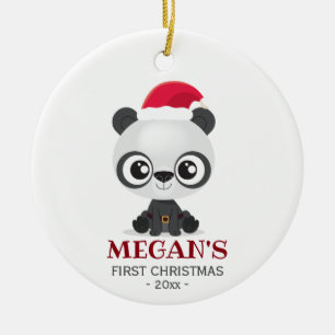 Baby's first Christmas ornament Panda Bear