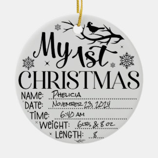 Baby's First Christmas Ornament - Personalised Kee