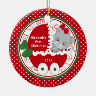 Baby's First Christmas Ornament Precious Kitty