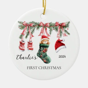 Baby's First Christmas Ornament - Teddy Bear