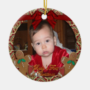 Baby's First Christmas ornament with photo