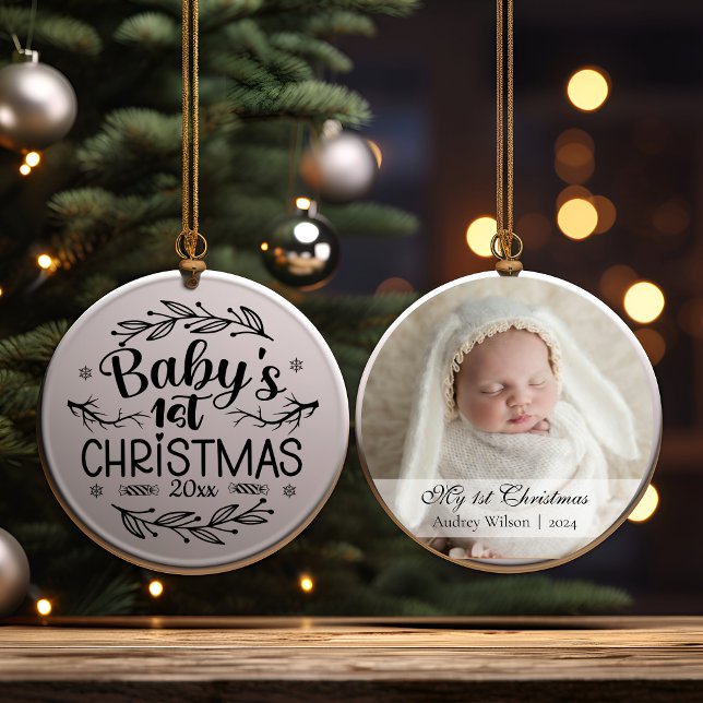 Baby's First Christmas Ornament With Picture (Creator Uploaded)