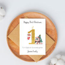 Baby's First Christmas Penguin Card
