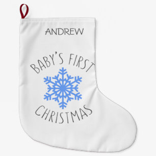 Baby's First Christmas - Personalise Name Large Christmas Stocking