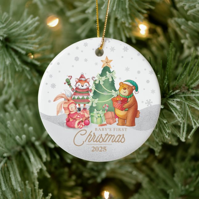 Baby's First Christmas Personalised Ceramic Tree Decoration (Tree)