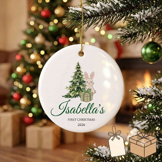 Baby's First christmas personalised ceramic Tree Decoration