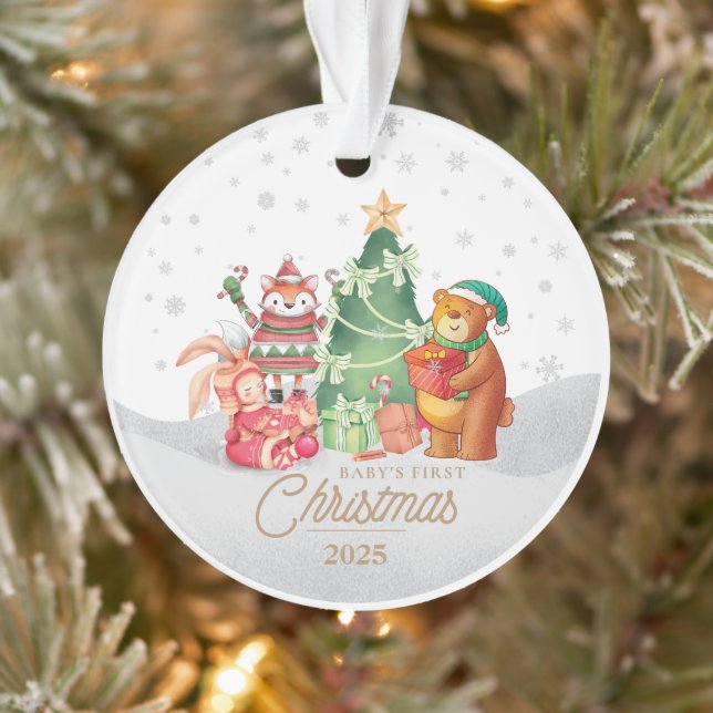 Baby's First Christmas Personalised Ornament (Tree)