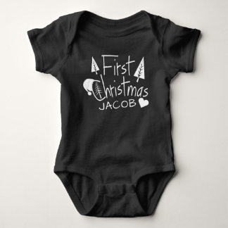 Baby's First Christmas Personalized Baby Bodysuit