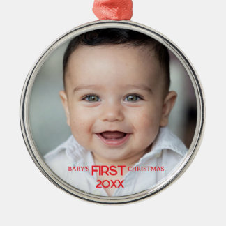 Baby's First Christmas Personalized Metal Tree Decoration