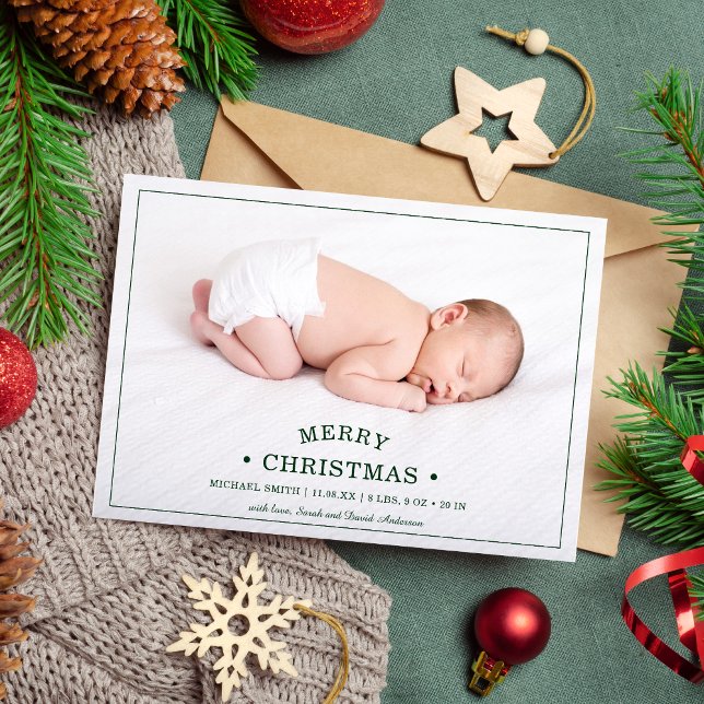 Baby's First Christmas Photo Birth Announcement (Creator Uploaded)