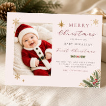 Baby's First Christmas Photo | Blush Ivory