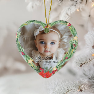 Baby's First Christmas – Photo Ceramic Tree Decoration