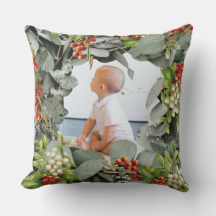 Baby's First Christmas Photo Cushion