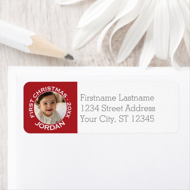 Baby's First Christmas Photo Custom Name and Year (Insitu)