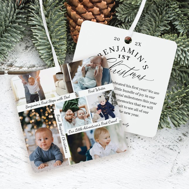 Baby's First Christmas Photo Gallery Keepsakes Metal Tree Decoration (Baby's First Christmas Photo Gallery Keepsakes Metal Ornament)