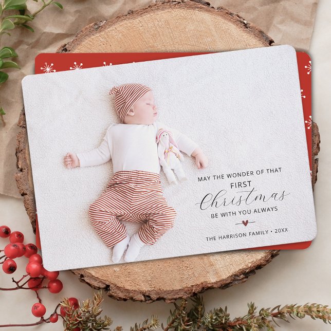 Baby's First Christmas Photo Holiday Card (Baby's First Christmas Photo Holiday Card)
