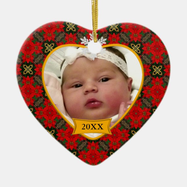 Baby's First Christmas Photo Keepsake Ornament (Front)