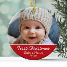 Baby's First Christmas Photo - Modern Minimalist
