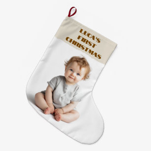 Baby's First Christmas  Photo & Name Stocking