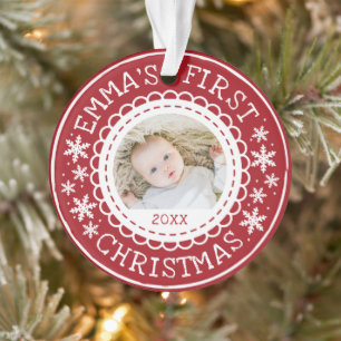 Baby's First Christmas Photo Ornament