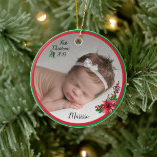 Baby's First Christmas Photo Ornament