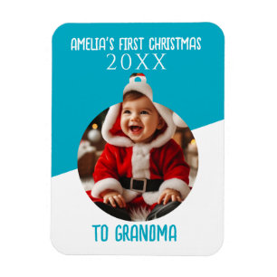 Baby's First Christmas Photo Ornament Keepsake  Magnet