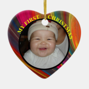 Baby's First Christmas Photo Ornament With Year