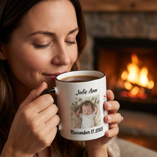 Baby's First Christmas Photo Personalise Mug