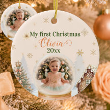 Baby's First Christmas Photo Personalised