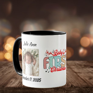 Baby's First Christmas Photo Personalize Mug