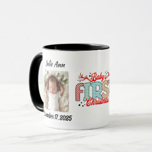 Baby's First Christmas Photo Personalize Mug