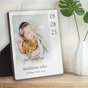 Baby's First Christmas Photo Plaque