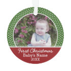 Baby's First Christmas Photo - Red and Green
