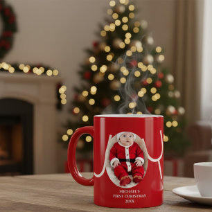 Baby's First Christmas Photo Red Coffee Mug