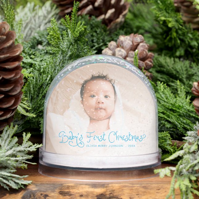 Babys First Christmas  Photo  Snowglobe (Winter)