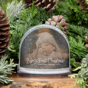 Babys First Christmas  Photo  Snowglobe