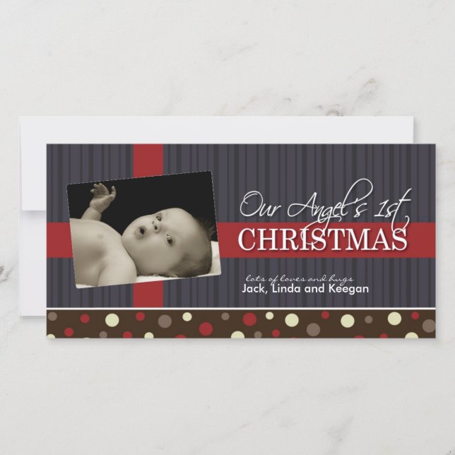 Baby's First Christmas Photocard Holiday Card (Front)